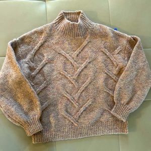 FRNCH sweater top lavender/beige medium